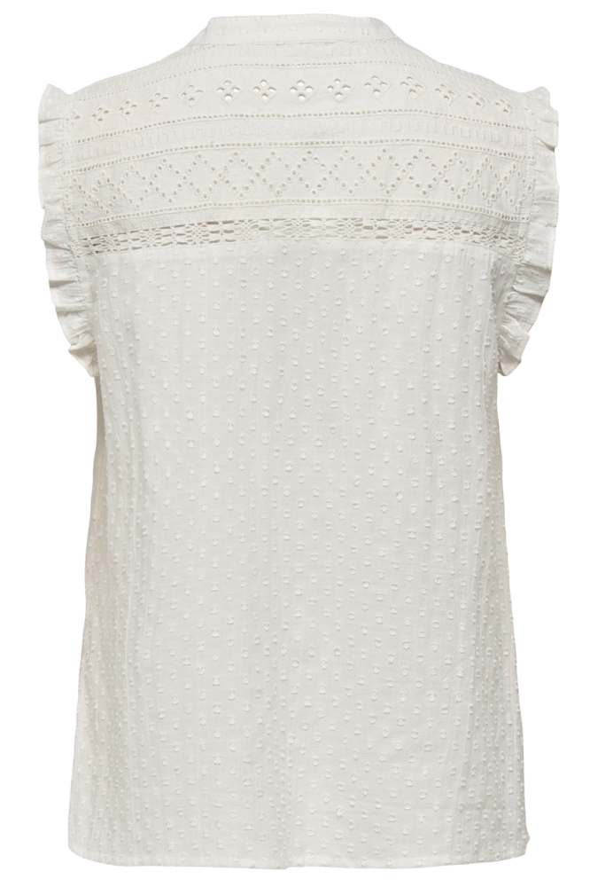 ONLEVELYN SL V-NECK TOP OX WVN 15365866 CLOUD DANCER